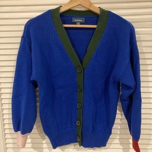 ModCloth Colorblock Primary Colors Button Down Cardigan Size Medium